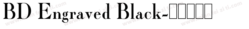 BD Engraved Black字体转换